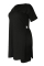 Black Fashion Casual Solid Slit V Neck Plus Size Two Pieces