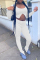 White Fashion Casual Solid Slit O Neck Long Sleeve Two Pieces