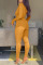 Ginger Casual Solid Split Joint Hooded Collar Skinny Jumpsuits