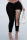 Black Fashion Casual Solid Bandage Hollowed Out High Waist Skinny Jeans