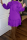 Purple Casual Solid Bandage Half A Turtleneck Cake Skirt Dresses