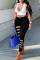 White Street Solid Ripped Mid Waist Skinny Denim Jeans