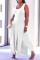 White Fashion Casual Solid Tassel Vests U Neck Plus Size Two Pieces