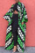Green Fashion Plaid Print Split Joint Plus Size Overcoat