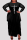 Black Fashion Casual Plus Size Print Asymmetrical O Neck Long Sleeve Dresses