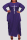 Purple Fashion Casual Plus Size Print Asymmetrical O Neck Long Sleeve Dresses