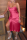 Rose Red Sexy Solid High Opening Spaghetti Strap Pencil Skirt Dresses