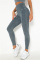 Grey Casual Sportswear Solid Split Joint Skinny High Waist Trousers