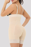 Khaki Fashion Sexy Solid Backless Zipper Bustiers