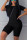 Black knit Sexy Solid Two Piece Suits Patchwork Straight Short Sleeve