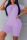 purple knit Sexy Solid Two Piece Suits Patchwork Straight Short Sleeve