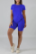 Black knit Sexy Solid Two Piece Suits Patchwork Straight Short Sleeve