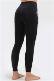Pink Casual Sportswear Solid High Waist Butt-lifting Yoga Trousers
