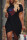 Black Fashion Sexy Printed Irregular Dress