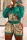 Light Green Active Two Piece Suits Patchwork Leopard Straight Long Sleeve
