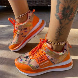Yellow Fashion Casual Bandage Patchwork Sport Shoes