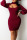 Burgundy Sexy Solid Split Joint Asymmetrical Half A Turtleneck Long Sleeve Two Pieces