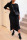 Black Fashion Elegant Solid Patchwork O Neck Irregular Dresses