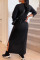 Burgundy Fashion Elegant Solid Patchwork O Neck Irregular Dresses