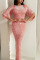 Pink Sexy Patchwork Sequins O Neck Trumpet Mermaid Dresses