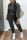 Army Green Fashion Casual Solid Basic Zipper Collar Long Sleeve Two Pieces
