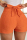 Orange Casual Sportswear Solid With Bow Shorts