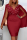 Burgundy Sexy Solid Pearl V Neck Pencil Skirt Dresses