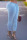 Light Blue Fashion Street Solid Patchwork High Waist Denim Jeans