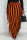 Orange Fashion Casual Striped Print Tassel Split Joint Regular High Waist Skirt