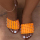 Orange Fashion Casual Rivets Slippers