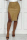 Khaki Sexy Casual Solid Asymmetrical Skinny High Waist Skirt