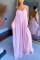 Pink Fashion Sexy Loose Sling Jumpsuit