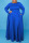 Blue Fashion Casual Solid Patchwork O Neck Plus Size Two Pieces