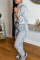 Grey Fashion Casual Solid Tassel Hooded Collar Long Sleeve Two Pieces