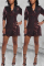 Red Notched Slim fit Patchwork Sequin Geometric Button Patchwork Long Sleeve Coats & Cardigan