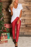 Green Nightclub Fashion Slim Sequins With Lining Trousers