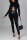 Black Fashion Casual Patchwork Zipper Half A Turtleneck Long Sleeve Two Pieces