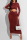 Burgundy Sexy Casual Solid Hollowed Out Fold O Neck Long Sleeve Dresses