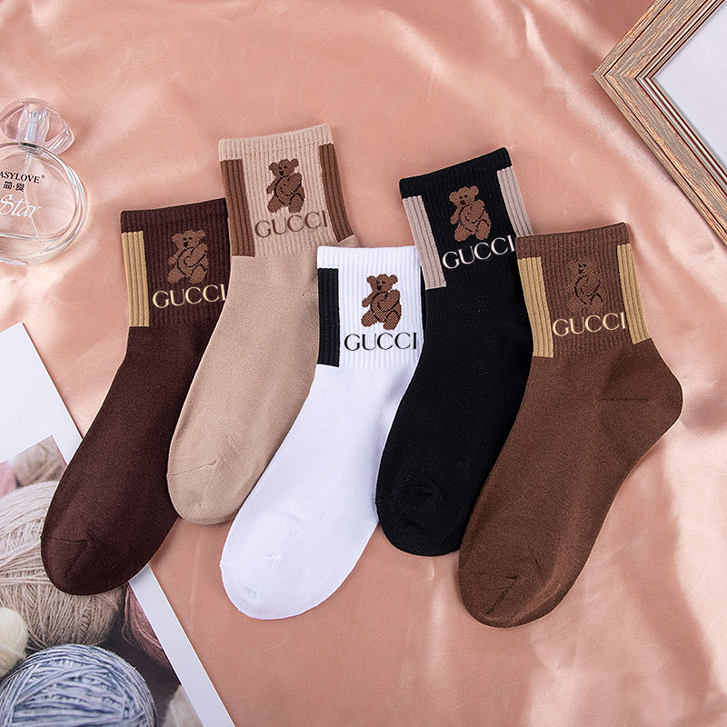 

Multicolor Fashion Sportswear Print Split Joint Letter Sock