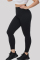Black Casual Sportswear Solid Skinny High Waist Trousers