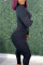 Black Casual Solid Patchwork O Neck Long Sleeve Two Pieces