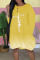 Khaki Casual Print Split Joint O Neck Long Sleeve Dresses