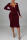 Burgundy Sexy Solid Split Joint Frenulum Backless Asymmetrical Collar One Step Skirt Dresses