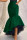 Ink Green Fashion Casual Solid Split Joint Regular High Waist Skirt