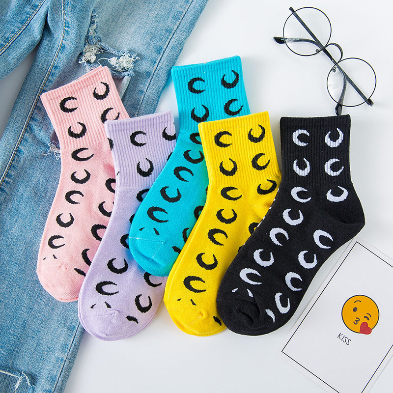 

Multicolor Fashion Casual Print Split Joint Sock