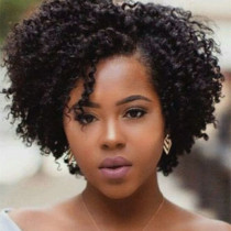 Black Fashion Solid Hign-temperature Resistance Curly Hair Wigs