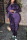 Purple Casual Print Camouflage Print Patchwork O Neck Long Sleeve Two Pieces