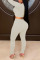 Yellow Casual Print Patchwork Fold O Neck Long Sleeve Two Pieces