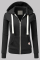 Burgundy Fashion Casual Solid Patchwork Zipper Hooded Collar Outerwear