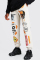 Grey Fashion Casual Skull Head Print Basic Regular Mid Waist Trousers